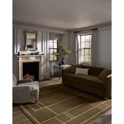 Barrow BAR-01 Olive/Natural Wool Hand-Tufted Area Rug