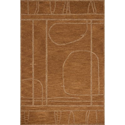 Barrow BAR-03 Clay/Natural Wool Hand-Tufted Area Rug