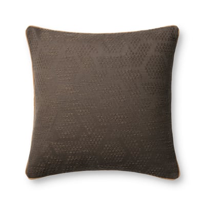 Leroy Pillow PJBR0004 Brown Cotton