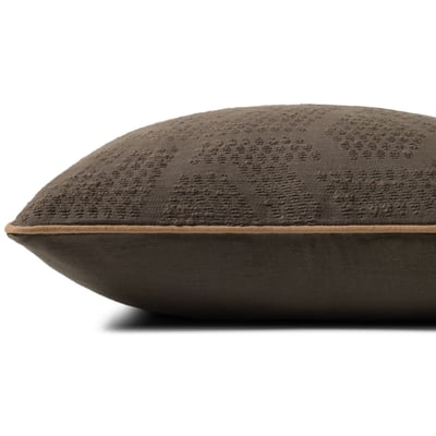 Leroy Pillow PJBR0004 Brown Cotton