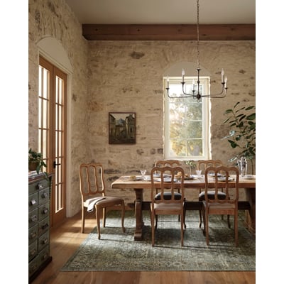 Wimberly WYM-03 Lagoon/Wheat Hand-Tufted Printed Area Rug