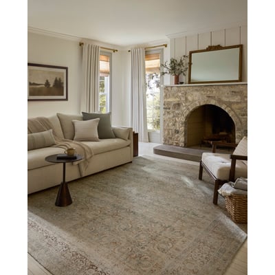Wimberly WYM-05 Sky/Copper Hand-Tufted Printed Area Rug