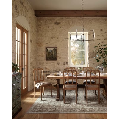 Wimberly WYM-06 Bark/Ivory Hand-Tufted Printed Area Rug