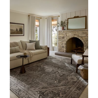 Wimberly WYM-07 Ink/Bone Hand-Tufted Printed Area Rug