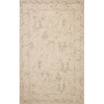 Cynthia CYN-02 Ivory/Sky Wool/Cotton Hand-Tufted Area Rug