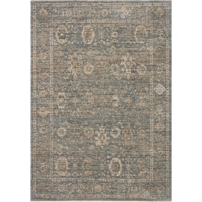 Priscilla PRL-03 Blue/Sand Area Rug
