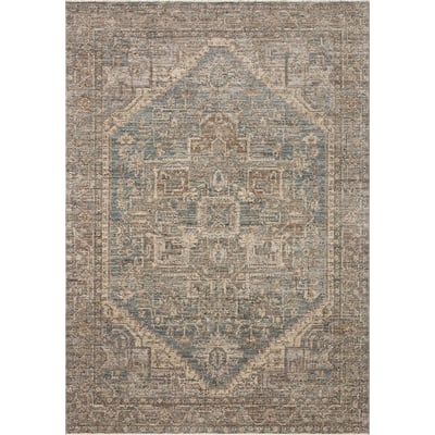 Priscilla PRL-04 Blue/Bark Area Rug