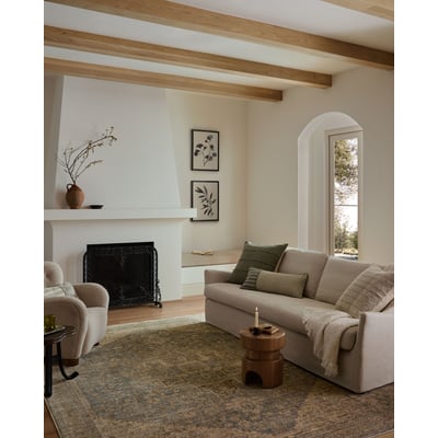 Priscilla PRL-04 Blue/Bark Area Rug