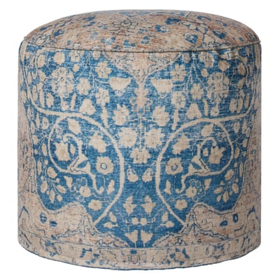LPF-211 Pouf Blue/Tangerine