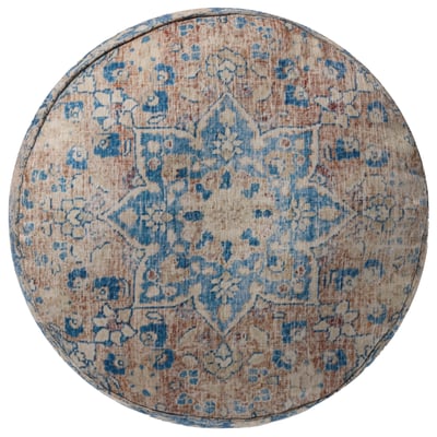 LPF-211 Pouf Blue/Tangerine