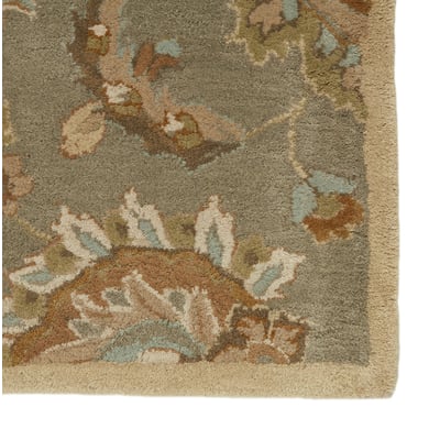 Mythos Abers Grey/Beige Wool Hand-Tufted Area Rug