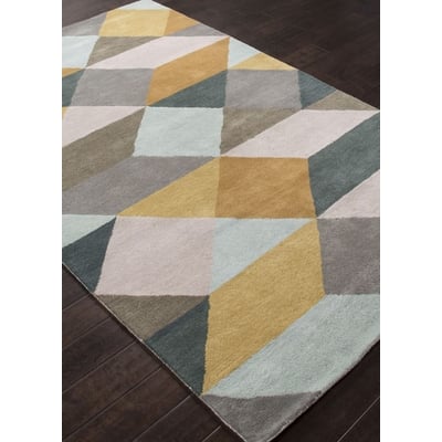 Luli Sanchez - En Casa (Tufted) Ojo Gold/Teal Wool Hand-Tufted Area Rug