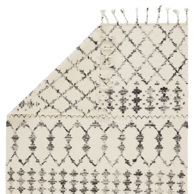 Adair Riot Ivory/Black Wool Handmade Area Rug