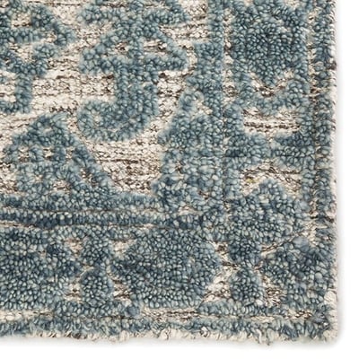 Reign Tulip Blue/Ivory Wool Hand-Knotted Area Rug