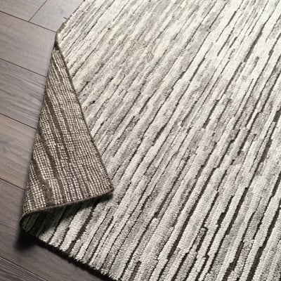 Reign Ramsay Dark Grey/Ivory Wool Hand-Knotted Area Rug