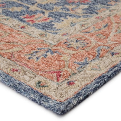 Province Presley Blue/Red Wool Hand-Tufted Area Rug