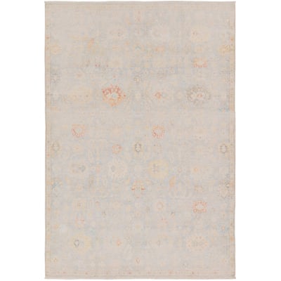 Boheme Printed Doire Light Blue/Cream Cotton Area Rug