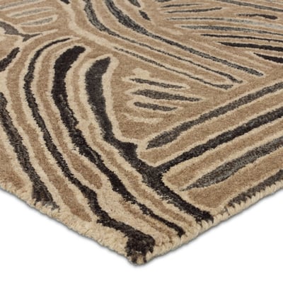 Pathways Kathmandu Tan/Black Wool Hand-Tufted Area Rug