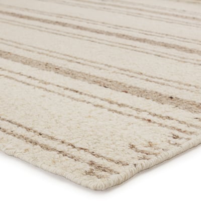 Mendoza Torin Cream/Brown Wool Handmade Area Rug