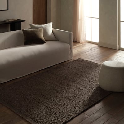 Vestra Tadeo Brown Wool Handmade Area Rug