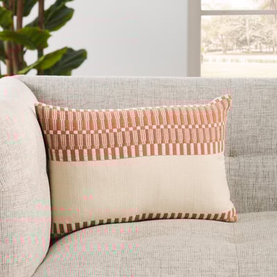Nagaland Pillow Letsami Terracotta/Ivory Cotton