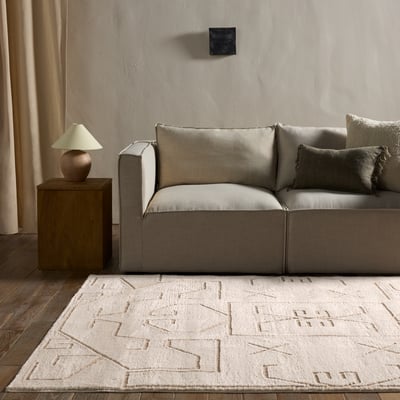Jaida Cree Ivory/Beige Area Rug
