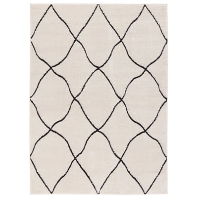 Jaida Treble Ivory/Black Area Rug