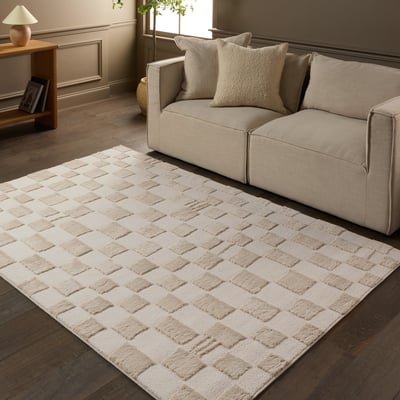 Jaida Kohar White/Tan Area Rug