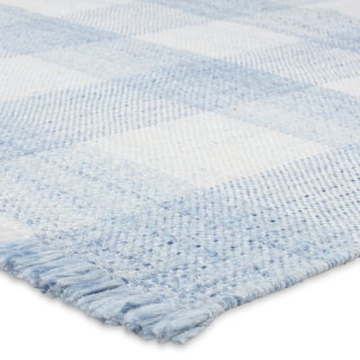 Respite Truce Light Blue/Ivory Handmade Outdoor Area Rug