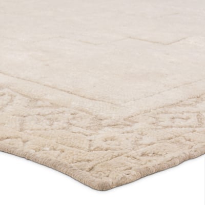 Ashend Imbar Cream/Taupe Wool Hand-Knotted Area Rug