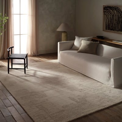 Labyrinth Tenley Grey/Tan Wool Hand-Tufted Area Rug