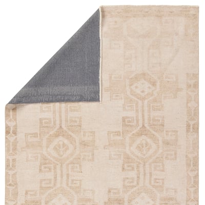 Lumal Barine Tan/Cream Machine-Washable Printed Area Rug