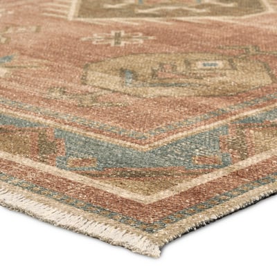 Todori Voentia Rust/Brown Machine-Washable Printed Area Rug