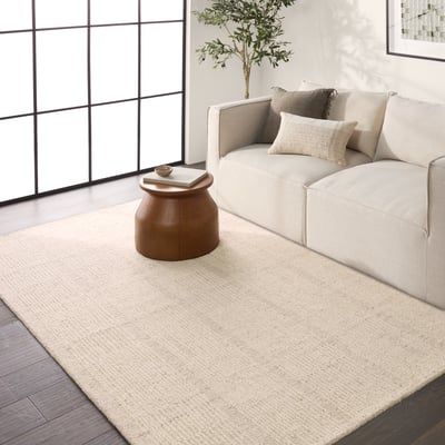 Finnigan Edher Taupe/Cream Wool Hand-Tufted Area Rug