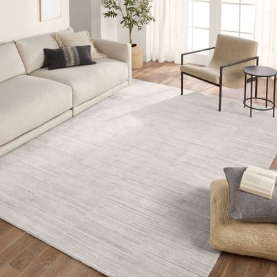 Ivar Irini Light Grey/White Handmade Area Rug