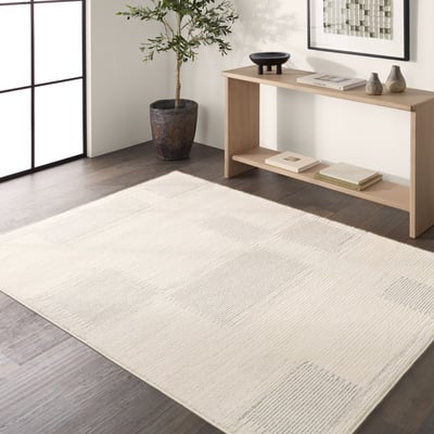 Ziyad Ares Cream/Grey Area Rug