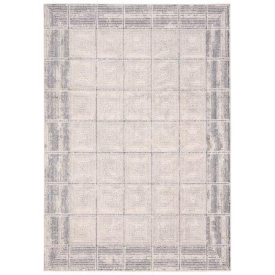 Eva Quadrant Tan Area Rug