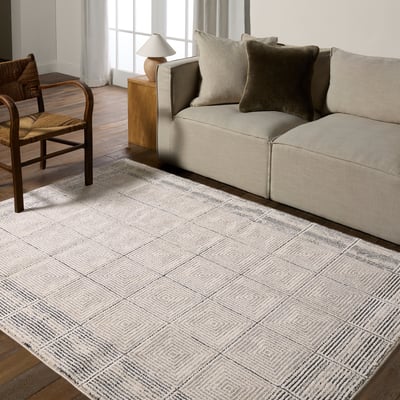 Eva Quadrant Tan Area Rug