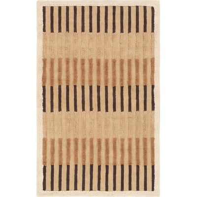 Aibel Jivika Brown Wool/Cotton Hand-Tufted Machine-Washable Area Rug