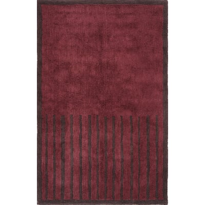 Aibel Noya Purple/Red Wool/Cotton Hand-Tufted Machine-Washable Area Rug