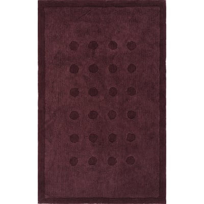 Aibel Tanush Purple Wool/Cotton Hand-Tufted Machine-Washable Area Rug