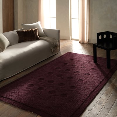 Aibel Tanush Purple Wool/Cotton Hand-Tufted Machine-Washable Area Rug