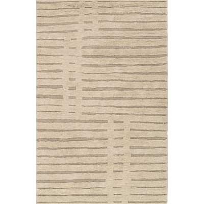 Aibel Vildan Tan/Brown Wool/Cotton Hand-Tufted Machine-Washable Area Rug