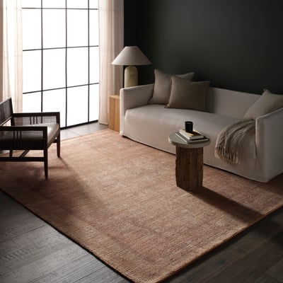 Elaida Caria Tan/Pink Jute/Cotton Handwoven Area Rug