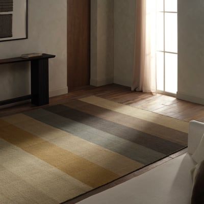 Pleda Brixton Yellow/Blue/Taupe Wool Handwoven Area Rug