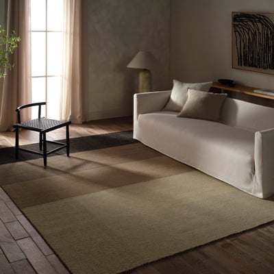 Pleda Ronin Tan/Black Wool Handwoven Area Rug