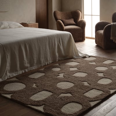 Reyner Rani Brown Wool Hand-Tufted Area Rug