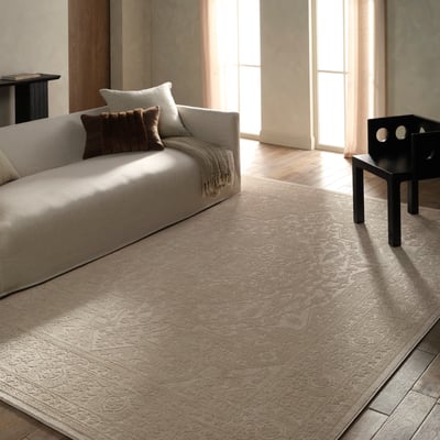 Serenita Beyza White/Tan Area Rug