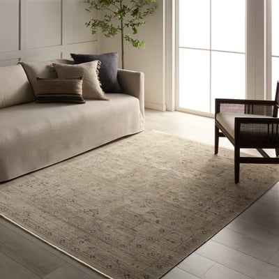Tejal Hecate Cream/Tan Outdoor Area Rug
