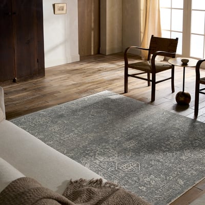 Vekhea Faiza Grey/Blue Area Rug
